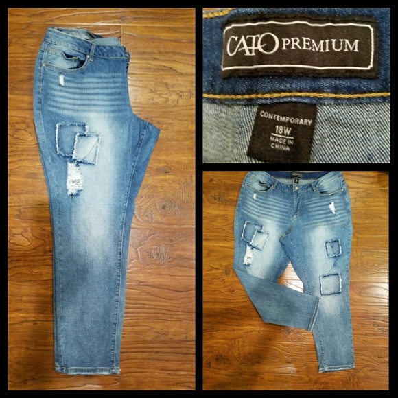 cato distressed jeans